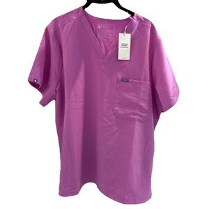 NWT Figs  Catarina one pocket scrub top 2XL Pink Cloud 6002 Medical Workwear
